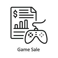 Game Sale Vector   outline Icon Design illustration. Online streaming Symbol on White background EPS 10 File