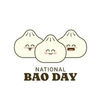 National Bao Day background. vector