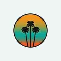 PALM summer logo vector