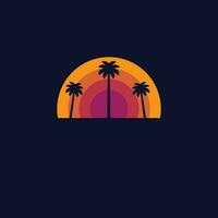 PALM summer logo vector