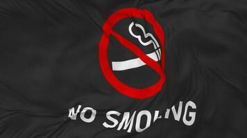 No Smoking Sign Seamless Looping Background, Looped Plain and Bump Texture Cloth Waving Slow Motion, 3D Rendering video