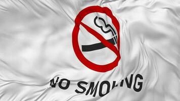 No Smoking Sign Seamless Looping Background, Looped Plain and Bump Texture Cloth Waving Slow Motion, 3D Rendering video