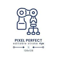 Process automation linear desktop icon. RPA technology. Boost productivity. Pixel perfect 128x128, outline 4px. GUI, UX design. Isolated user interface element for website. Editable stroke vector