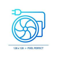 Inline duct fan gradient linear vector icon. Ventilation equipment. Electric appliance. Heating and cooling. Thin line color symbol. Modern style pictogram. Vector isolated outline drawing