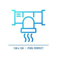 Air duct system gradient linear vector icon. Hvac system. House ventilation. Temperature control. Air conditioning. Thin line color symbol. Modern style pictogram. Vector isolated outline drawing