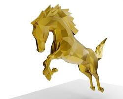 Horse 3D Rendering Low polygon geometry photo