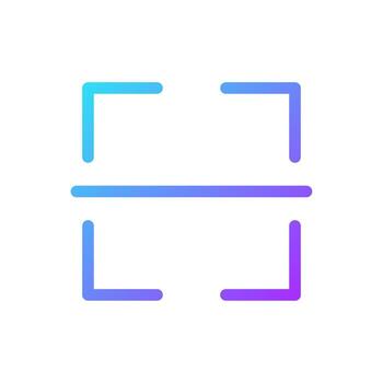 Image translation pixel perfect gradient linear ui icon. Innovative technology. Text recognition feature. Line color user interface symbol. Modern style pictogram. Vector isolated outline illustration