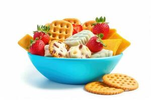 pool party snack white isolated background Food Photography AI Generated photo