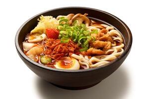 udon japanese white isolated background Food Photography photo