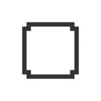 Stop button pixelated ui icon. Music player bar. Playing multimedia file. Cancel. Editable 8bit graphic element. Outline isolated vector user interface image for web, mobile app. Retro style