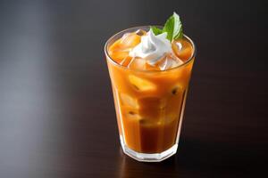 stock photo of thai tea food photography studio light AI Generated