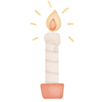 acquerello candela bianca png