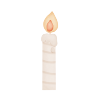 Watercolor candle white png