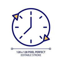 Time period pixel perfect RGB color icon. Validity and expiration. Estimating duration. Task length. Isolated vector illustration. Simple filled line drawing. Editable stroke