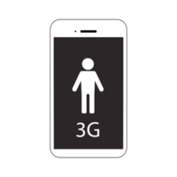 das Konzept von kabellos Kommunikation, Telefon mit Text 3g. 3 G hoch Geschwindigkeit Kommunikation Technologie Konzept, Handy, Mobiltelefon Kommunikation, transparent Hintergrund png