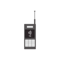 The concept of wireless communication, phone with text 1G. 1G high speed communication technology concept, Mobile communication, transparent background PNG