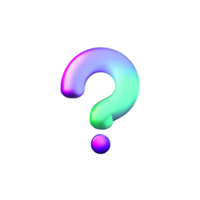 3d question marque icône signe png