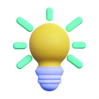 3d Birne Licht Symbol png