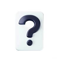 3d question mark icon sign png