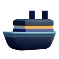 3d dibujos animados barco png