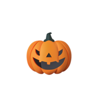 3d effrayant Halloween citrouille png