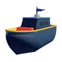 3d desenho animado barco png