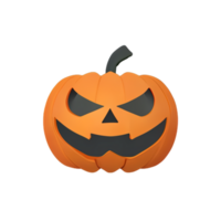 3d scary halloween pumpkin png