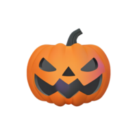 3d skrämmande halloween pumpa png