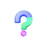 3d question mark icon sign png