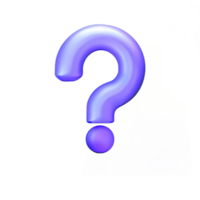 3d question mark icon sign png