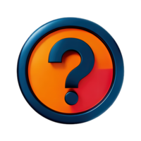 3d question mark icon sign png