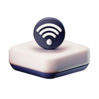 sem fio Wi-fi 3d ícone png