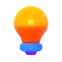 3d ampoule lumière icône png