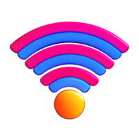 Wireless wifi 3D Icon png