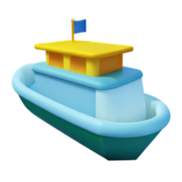 3d desenho animado barco png