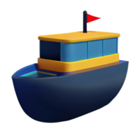 3D Cartoon boat png