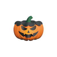 3d scary halloween pumpkin png