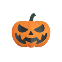 3d scary halloween pumpkin png