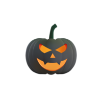 3d effrayant Halloween citrouille png