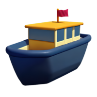 3D Cartoon boat png