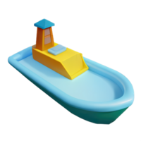 3d desenho animado barco png