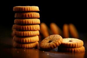 valores foto de galleta rollos comida fotografía estudio ai generado