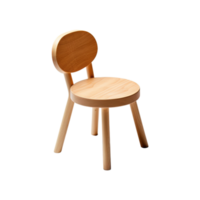 Wooden comfortable chair isolated on transparent background. ai generated png