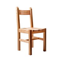 Wooden comfortable chair isolated on transparent background. ai generated png