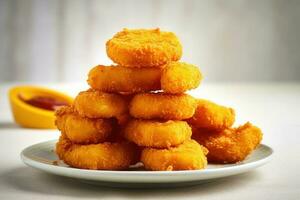 stock photo of chicken nugget food photography AI Generated