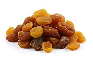 raisins white isolated background Food Photography AI Generated photo