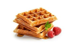 stock photo of waffles food photography studio light AI Generated