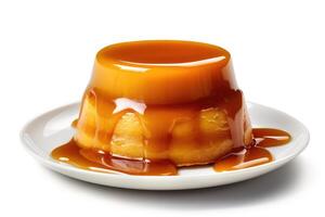 stock photo of french crme caramel food photography