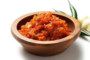 stock photo of sambal food photography isolated white background