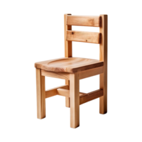 Wooden comfortable chair isolated on transparent background. ai generated png